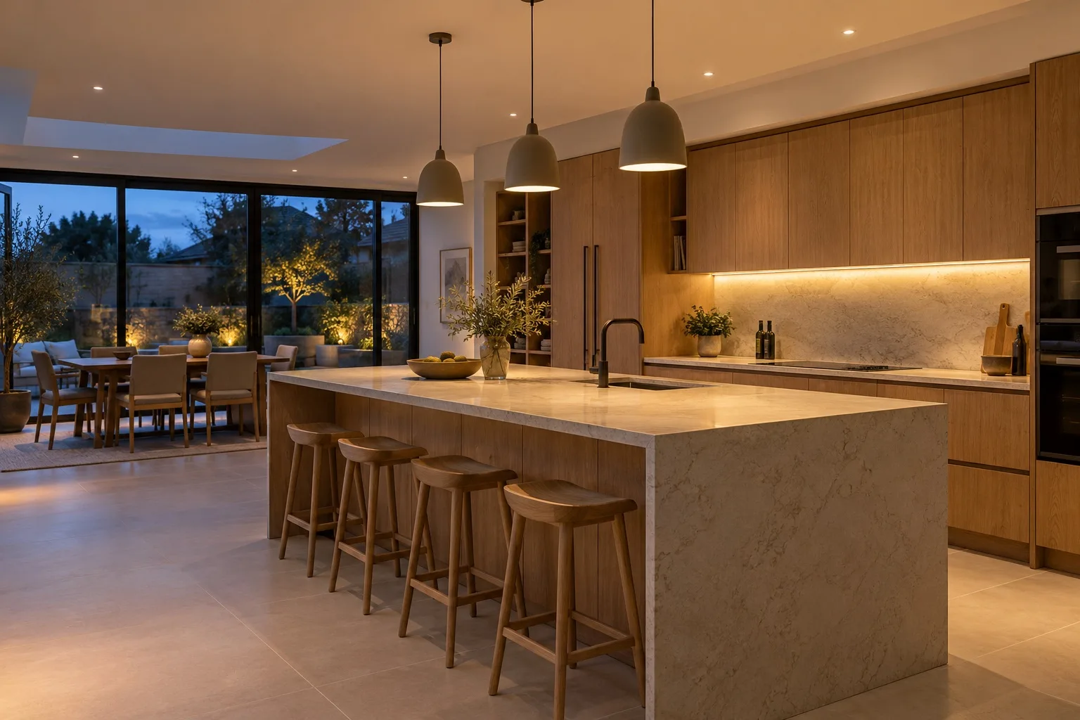 AI concept: kitchen lighting